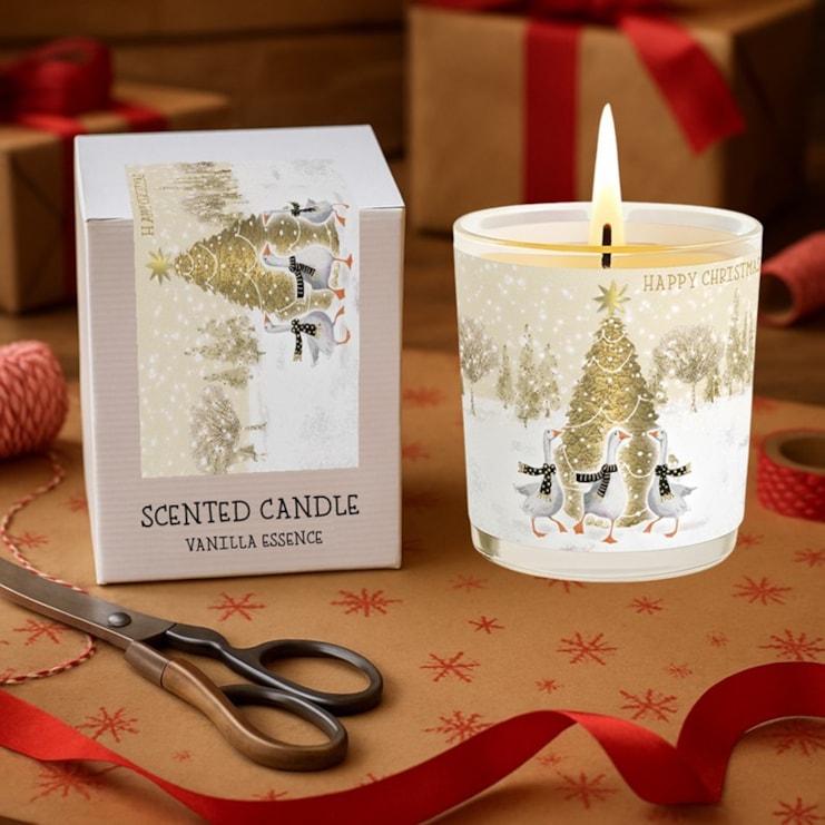 Vanilla Scented Christmas Candle - Geese Around The Tree Vanilla Scented Christmas Candle - Geese Around The Tree