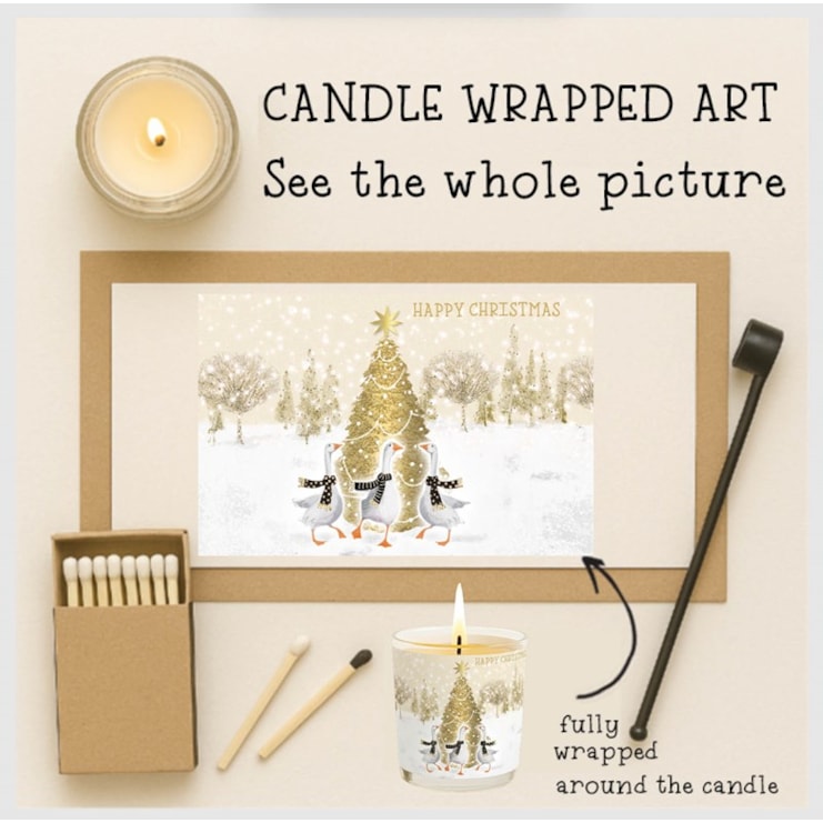 Vanilla Scented Christmas Candle - Geese Around The Tree