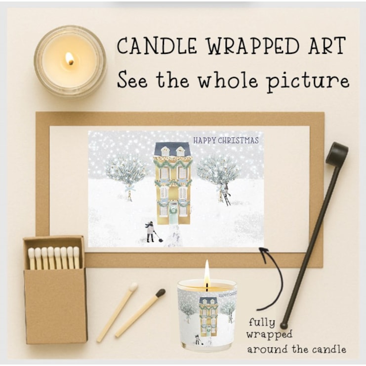 Vanilla Scented Christmas Candle - Gold House In The Snow Vanilla Scented Christmas Candle - Gold House In The Snow