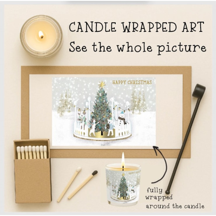 Vanilla Scented Christmas Candle - Christmas Scene Vanilla Scented Christmas Candle - Christmas Scene