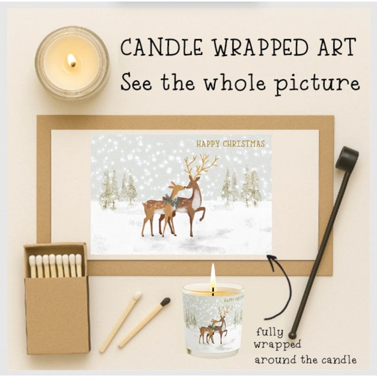 Vanilla Scented Christmas Candle - Deer In The Snow Vanilla Scented Christmas Candle - Deer In The Snow