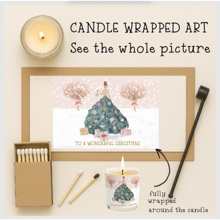 Vanilla Scented Christmas Candle - Glamourous Lady In The Snow