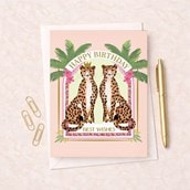 Birthday Card - Leopards