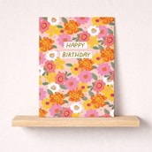 Birthday Card - Birthday Floral Print