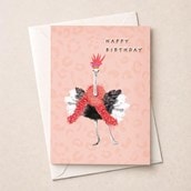 Birthday Card - Ostrich Birthday Card - Ostrich