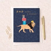 Dad Birthday Card - Dad Lion Dad Birthday Card - Dad Lion