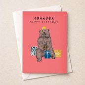 Grandpa Birthday Card - Grandpa Bear With Gifts Grandpa Birthday Card - Grandpa Bear With Gifts