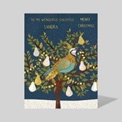Personalised Christmas Card - Partridge In A Pear Tree Personalised Christmas Card - Partridge In A Pear Tree