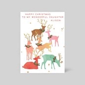 Personalised Christmas Card - Reindeer Personalised Christmas Card - Reindeer