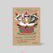 Personalised Christmas Card - Christmas Cats