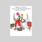 Personalised Christmas Card - Party Duck & Goose Personalised Christmas Card - Party Duck & Goose