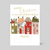 Personalised Christmas Card - Row Of Houses Personalised Christmas Card - Row Of Houses