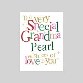 Personalised Christmas Card - Very Special Grandma