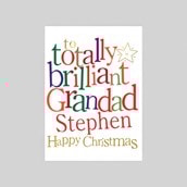 Personalised Christmas Card - Totally Brilliant Grandad Personalised Christmas Card - Totally Brilliant Grandad