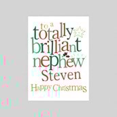 Personalised Christmas Card - Totally Brilliant Nephew