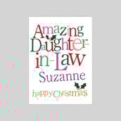 Personalised Christmas Card - Amazing Daughter-In-Law