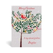 Personalised Christmas Card - Partridge In A Pear Tree