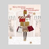 Personalised Christmas Card - Stack Of Gifts Personalised Christmas Card - Stack Of Gifts