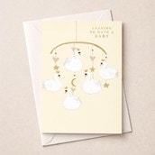 Large Leaving For A Baby Card - Swan Mobile