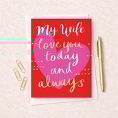 Large Anniversary Card - Love You Today And Always Large Anniversary Card - Love You Today And Always