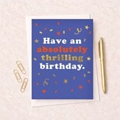 Large Birthday Card - Thrilling Birthday