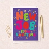Large New Job Card - How Exciting