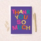 Large Thank You Card - So Much Large Thank You Card - So Much