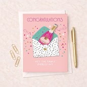 Large Congratulations Card - Fancy Bubbles Out Large Congratulations Card - Fancy Bubbles Out