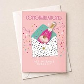 Large Congratulations Card - Fancy Bubbles Out
