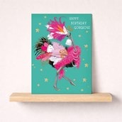 Large Birthday Card - Showgirl Ostrich