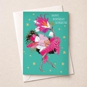 Large Birthday Card - Showgirl Ostrich