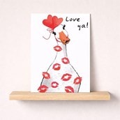 Large Card - Goose Covered In Kisses Large Card - Goose Covered In Kisses