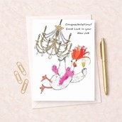 Large Congratulations Card - Swinging On A Chandelier Large Congratulations Card - Swinging On A Chandelier