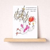 Large Congratulations Card - Swinging On A Chandelier