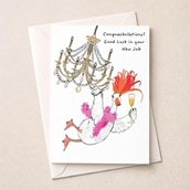 Large Congratulations Card - Swinging On A Chandelier Large Congratulations Card - Swinging On A Chandelier