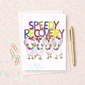 Large Get Well Soon Card - Fancy Geese