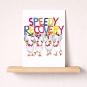 Large Get Well Soon Card - Fancy Geese