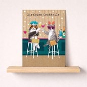Large Birthday Card - Cats At The Bar