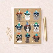 Large Birthday Card - Happiest Of Birthdays Dogs