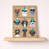 Large Birthday Card - Happiest Of Birthdays Dogs
