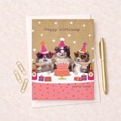 Large Birthday Card - Guinea Pigs Party Large Birthday Card - Guinea Pigs Party