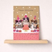 Large Birthday Card - Guinea Pigs Party Large Birthday Card - Guinea Pigs Party