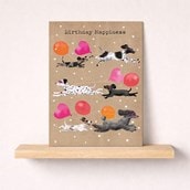 Large Birthday Card - Dogs With Balloons Large Birthday Card - Dogs With Balloons