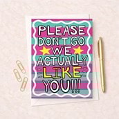 Large Sorry You're Leaving Card - Please Don'T Go