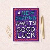 Large Good Luck Card - A New Chapter Awaits! Good Luck
