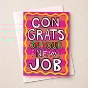 Large New Job Card - Congrats On Your New Job Large New Job Card - Congrats On Your New Job