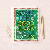 Large Sorry You're Leaving - Goodbye Good Luck From All Of Us Large Sorry You're Leaving - Goodbye Good Luck From All Of Us