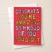Large Congratulations Card - Congrats You Large Congratulations Card - Congrats You
