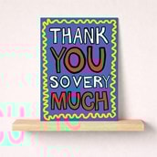 Large Thank You Card - Thank You So Very Much Large Thank You Card - Thank You So Very Much