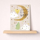 Large Leaving For A Baby Card - Moon Large Leaving For A Baby Card - Moon